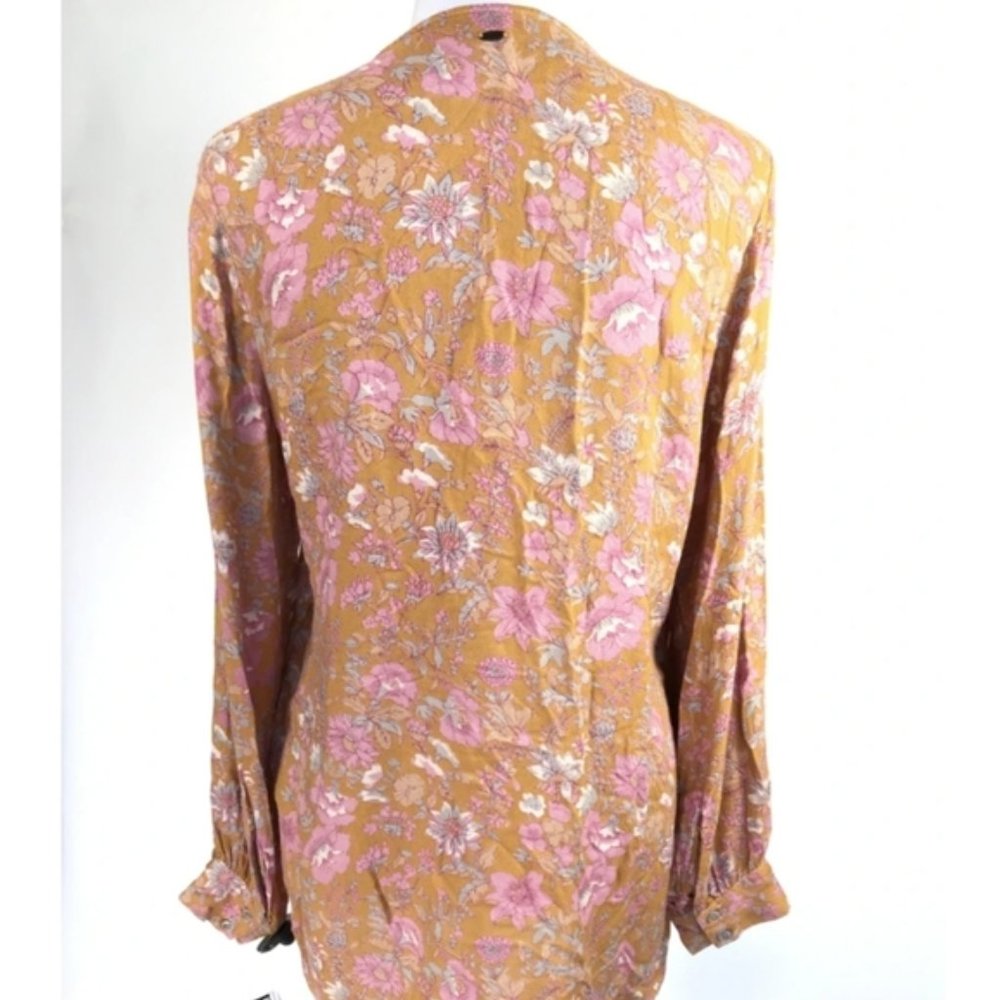 O’Neill Orange Floral Long Sleeve Kimono/ Coverup EUC sz OSFM - Picture 4 of 12